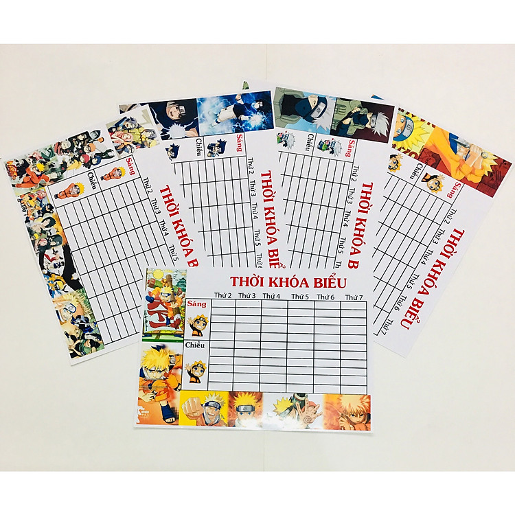 Thời khóa biểu Naruto combo 3 tờ ngẫu nhiên