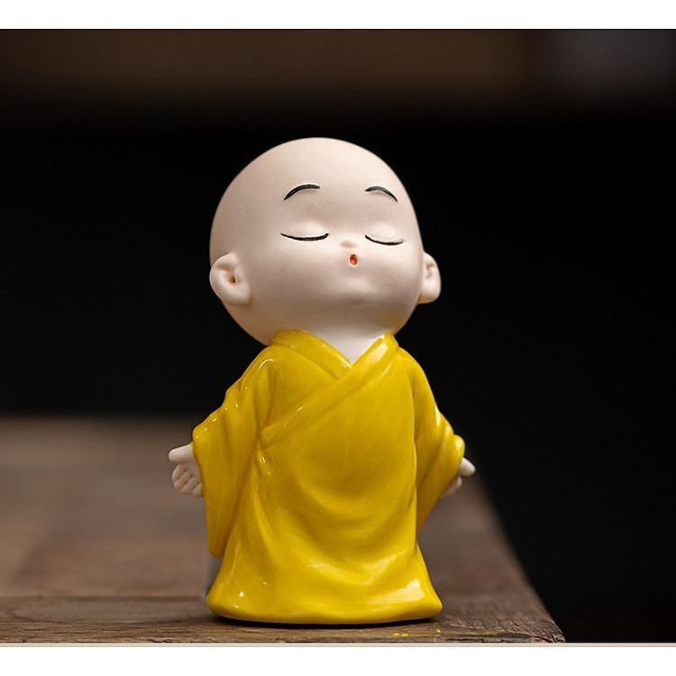 Tượng Tiểu Yêu Đời An Nhiên Gốm Sứ Trang Trí Nhà Cửa Ô Tô_ Hàng Chính Hãng