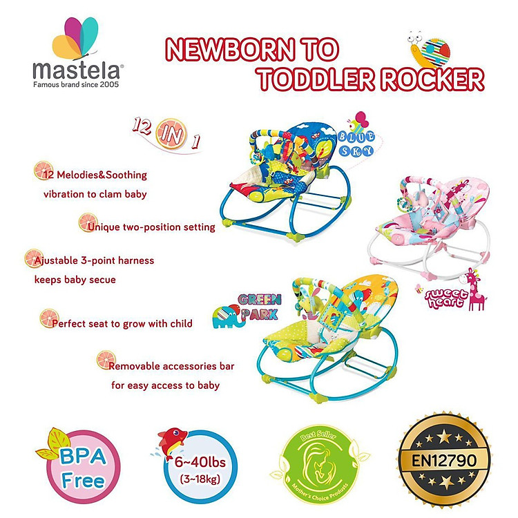 Ghế rung thư giãn 2 trong 1 cho bé Chính hãng Ưu đãi - Hình ảnh 4