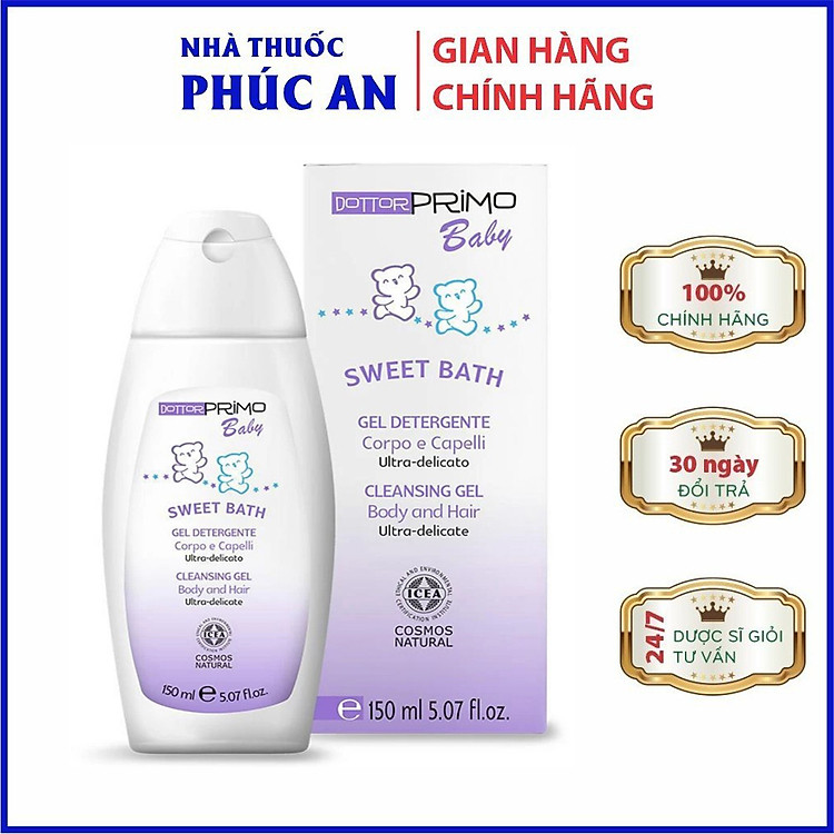 Tham Khảo tại ConCung: Sữa tắm gội DottorPrimo Baby 150ml , nhận ngay nhiều Ưu đãi