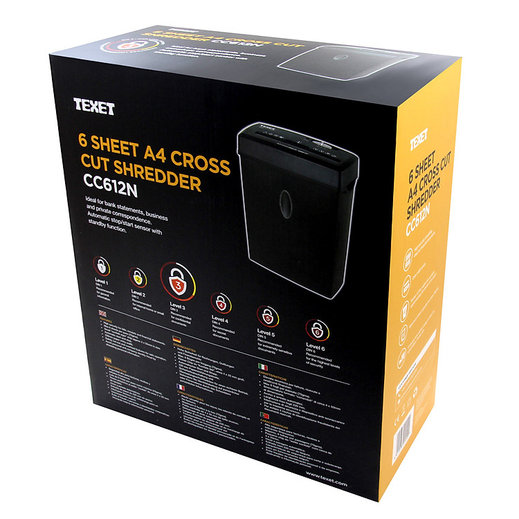 Máy hủy giấy TEXET CC612N (12 lít) - Ảnh 6