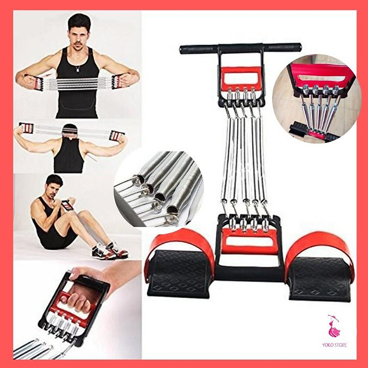 Dây kéo tập thể dục đa năng 5 lò xo giảm mỡ bụng cực kỳ hiệu quả, tập lưng bụng DỤNG CỤ TẬP THỂ DỤC TUMMY TRIMMER ĐA NĂN