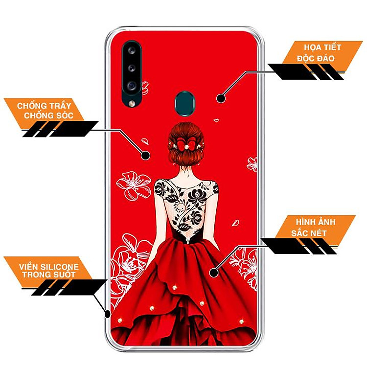 Ốp lưng điện thoại Samsung Galaxy A20S - Silicon dẻo - 0076 GIRL05 - Hàng Chính Hãng