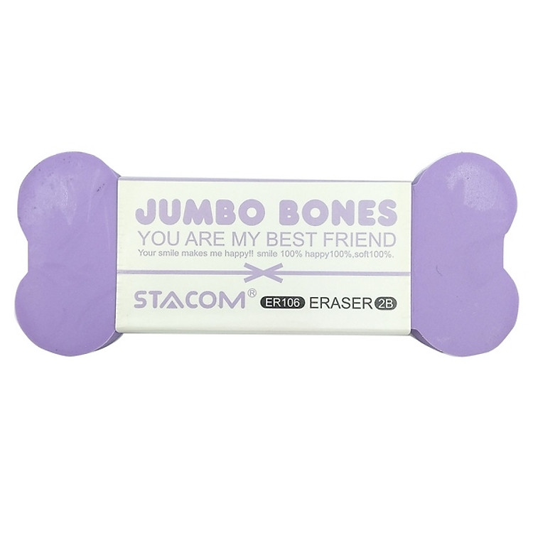 Gôm Stacom Jumbo Bones Lớn ER106 – Màu Tím