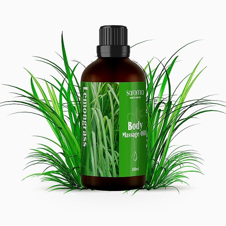 DẦU MASSAGE BODY SẢ CHANH SAROMA 100ML