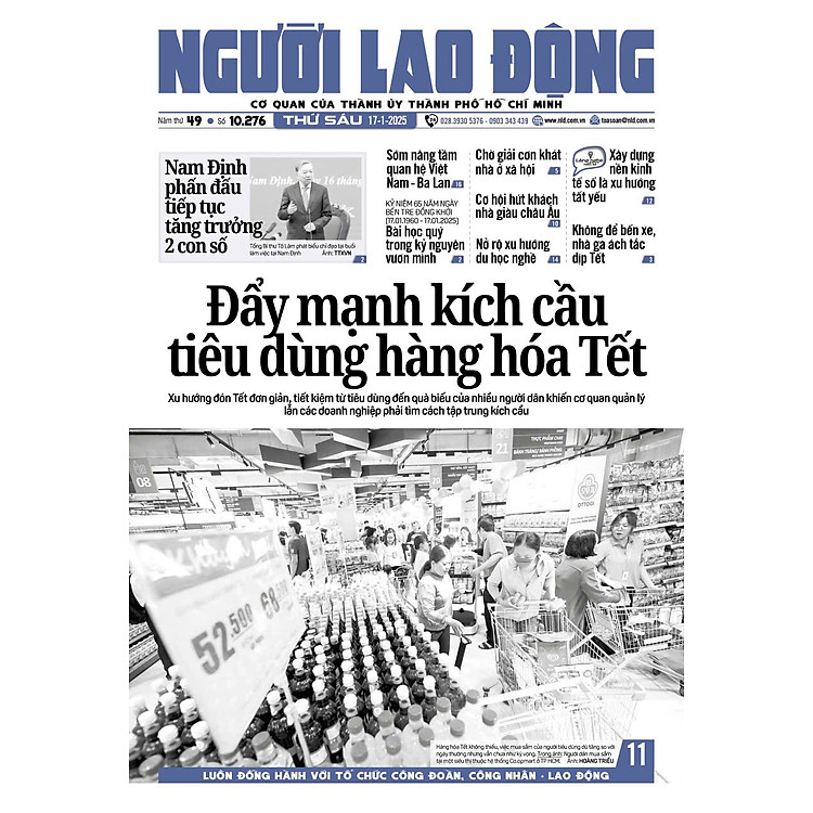 Nhật báo Người Lao Động từ ngày 13-01-2025 đến 19-01-2025 - Ảnh 5