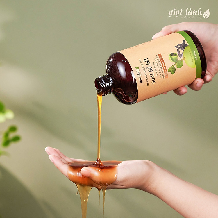 Dầu gội bồ kết - bưởi, dầu gội thảo dược thuần chay hỗ trợ kích mọc tóc Giọt Lành 500ml