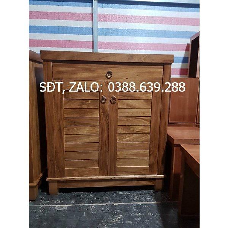 tủ giày dép gỗ hương xám rộng 80cm