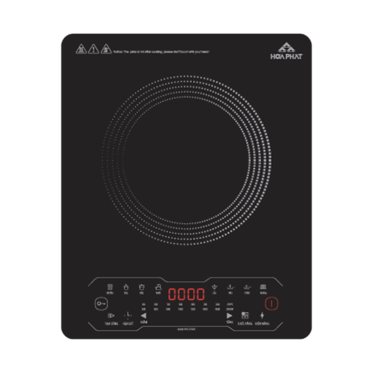 Bếp điện từ đơn Hòa Phát HPC D12A2 - Công suất 1800W - Bảo hành 12 tháng - Hàng Chính Hãng