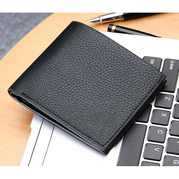 Ví da Septwolves đen cao cấp