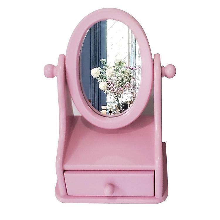 Gương soi trang điểm để bàn nhiều màu bằng gỗ