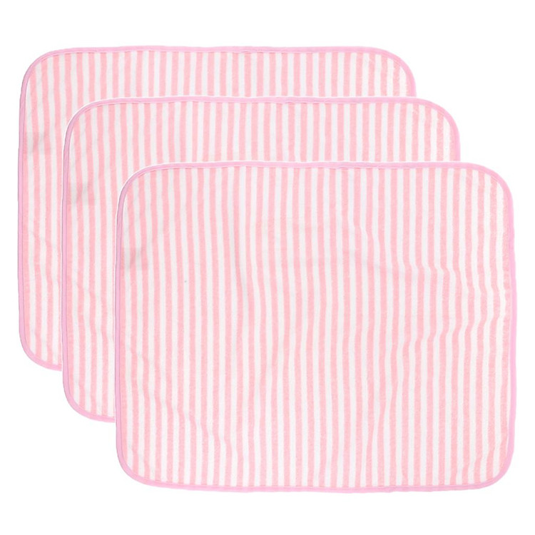3pcs Premium Quality Bed Pads Waterproof Mattress Protector 50x60cm Pink