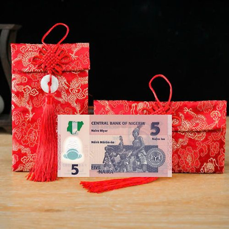 Túi Gấm Màu Cam Nigeria Loại 5 - Ảnh 2