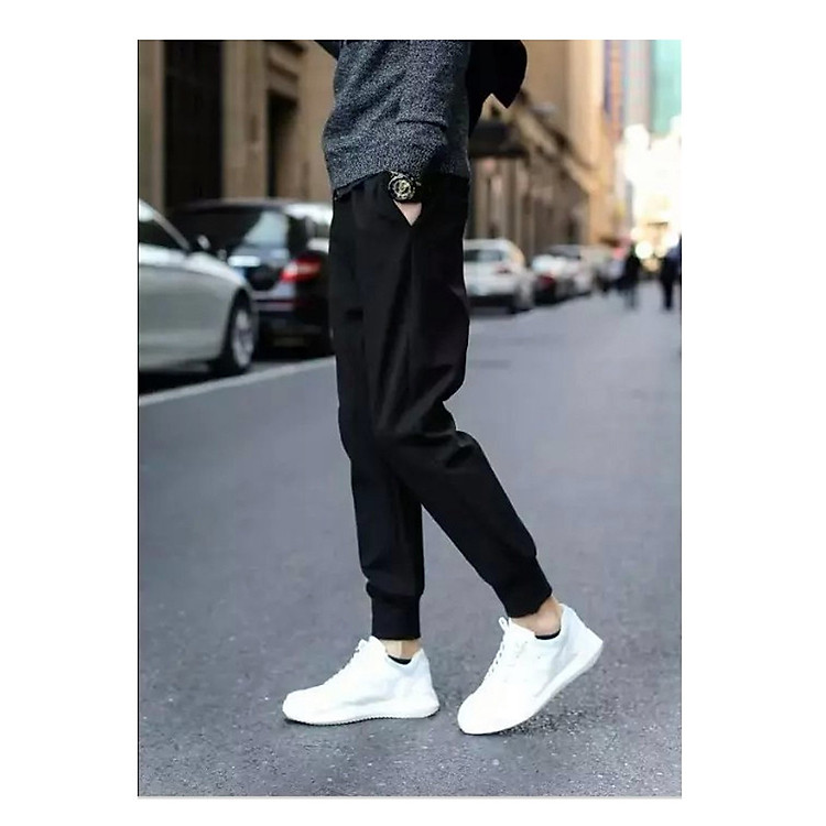 Quần jogger nam thể thao màu đen vải đẹp đễ chịu