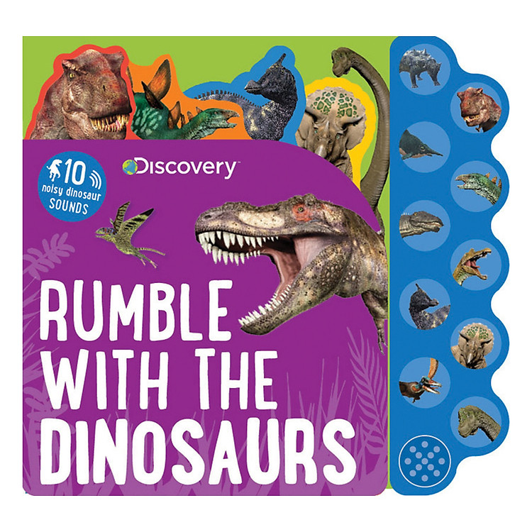 Sách Discovery Rumble With The Dinosaurs (Sound Book)