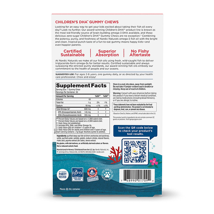 Nordic Naturals Children's DHA Gummies 30 viên Tin cậy Giá rẻ - Hình ảnh 4