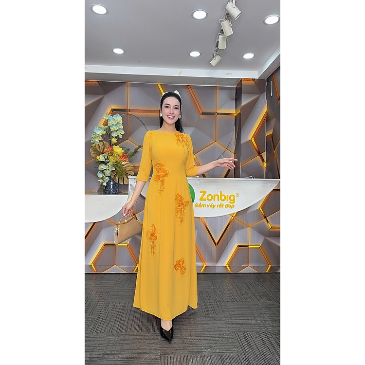 Đầm giả áo dài - Y1946 - Thương hiệu Zonbig