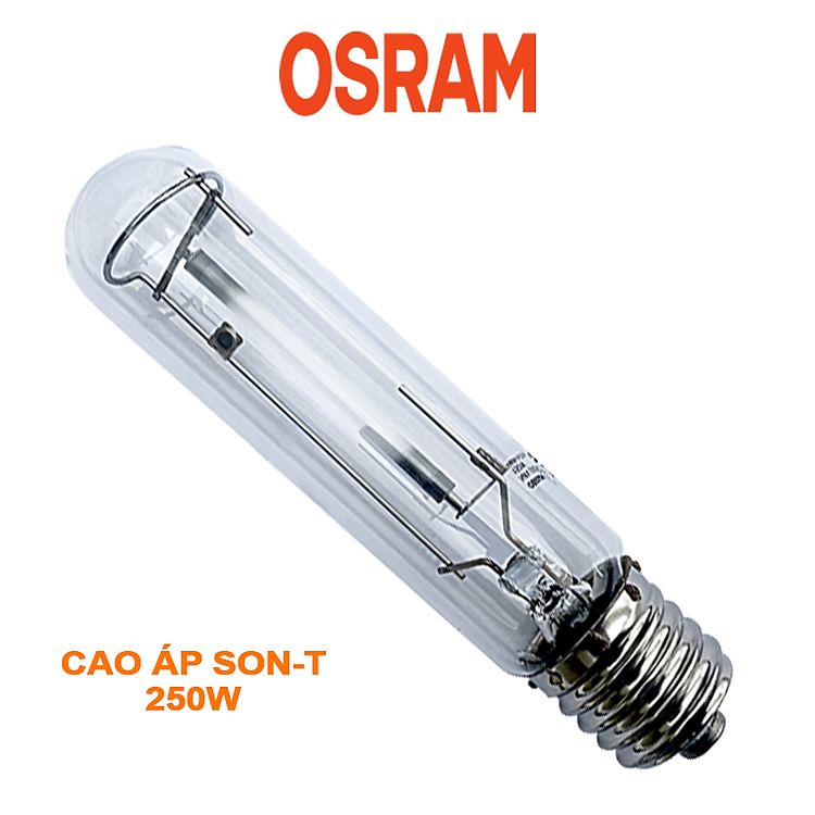 Đèn đường Cao áp Sodium OSRAM SON - T 250W E40 Ánh sáng vàng 2000K