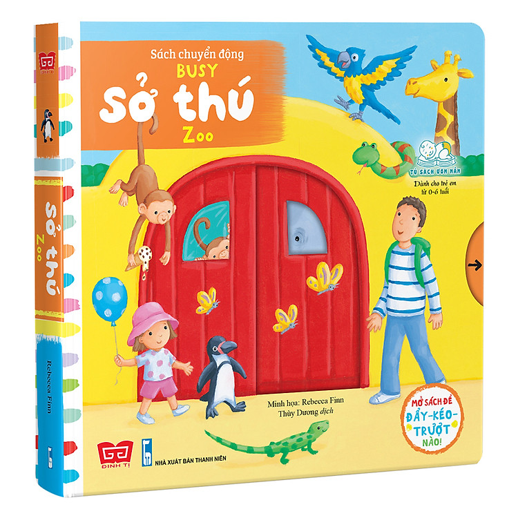 Sách Tương Tác - Sách Chuyển Động - Busy - Zoo - Sở Thú - Ảnh 2