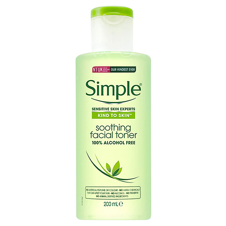 Nước hoa hồng Simple Kind To Skin Soothing Facial Toner 200ml