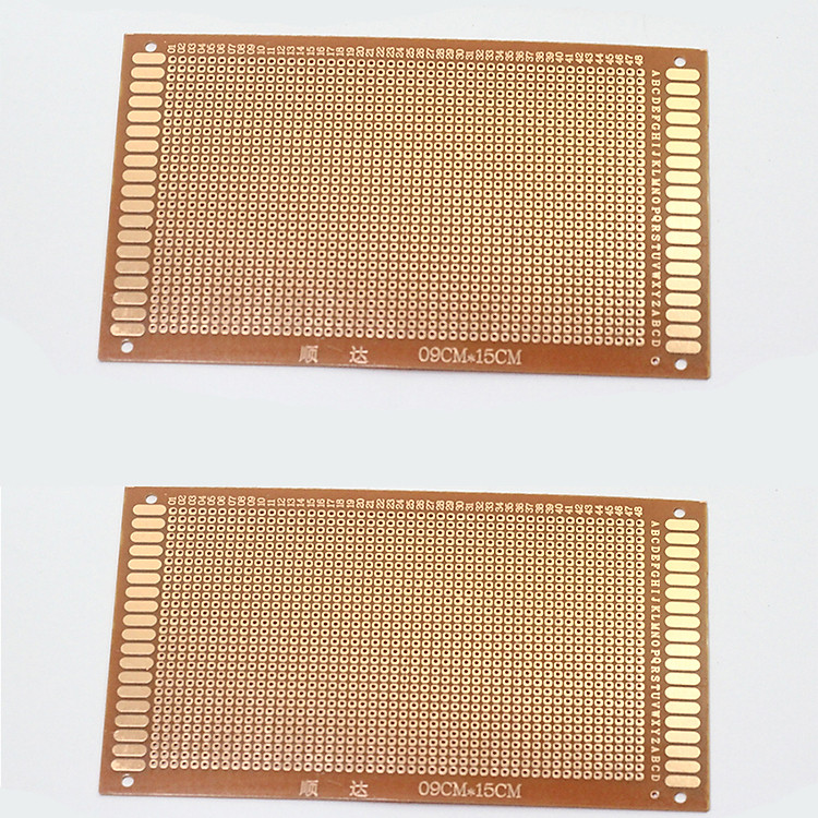 Bộ 2 Tấm Phíp Đồng Đục Lỗ PCB 9x15Cm