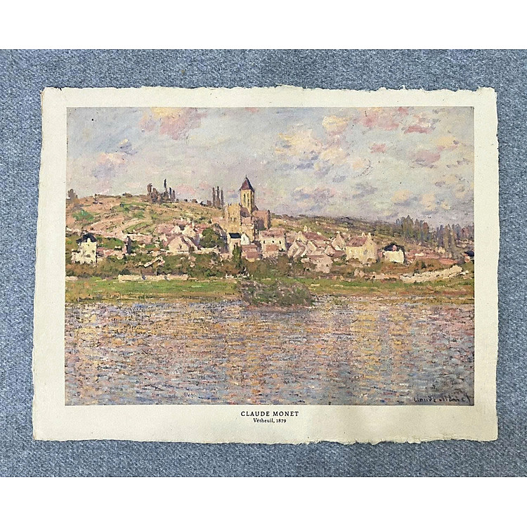 Tranh in giấy dó – Tranh phong cảnh Claude Monet in trên giấy dó thủ công – Bộ tranh Ấn Tượng trên giấy dó