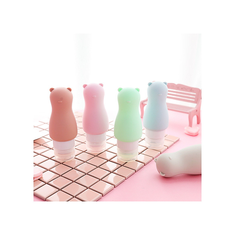 1 Chai Chiếc Mỹ Phẩm Đi Du Lịch Tai Thỏ Và Gấu - Màu Ngẫu Nhiên