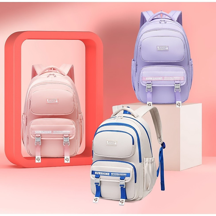 Balo học sinh BINBES B-3530 chống thấm nước (màu đen) - Ảnh 7