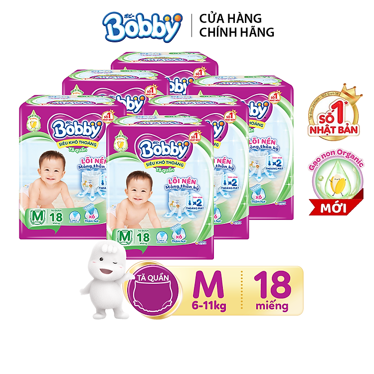 Chọn mua tại Shopee: Combo 6 Tã quần Bobby Pants M18 mua giá tốt nhất tại Shop Mall