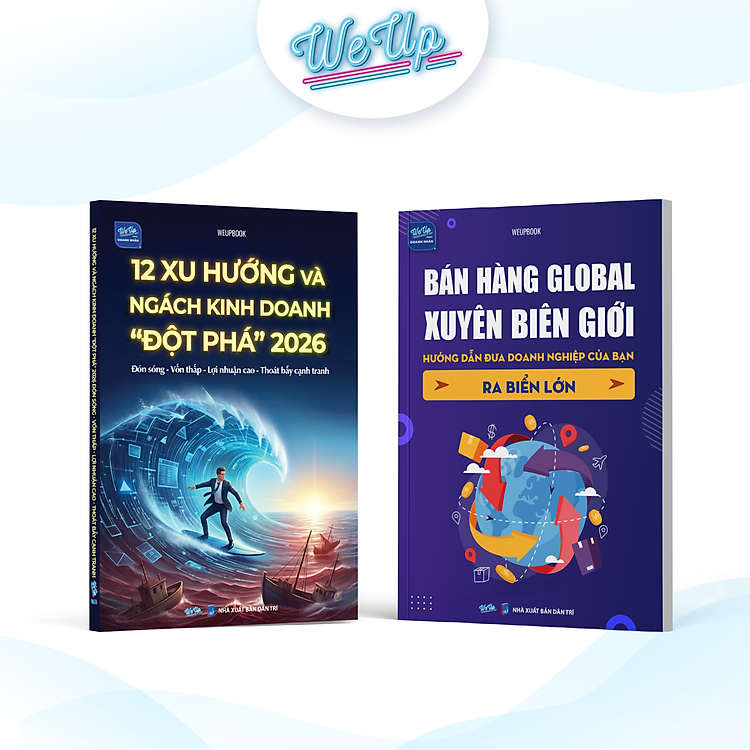 Combo Sách (Tặng EB+Sổ): 12 Xu hướng 2026 + Bán hàng Global + 7 bước lập kế hoạch + Huy động vốn + A-Z về Thuế mới nhất