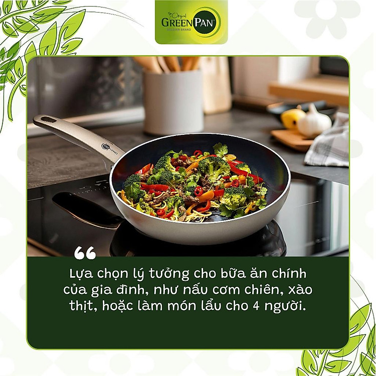 Chảo GreenPan Cambridge 20 cm phủ chống dính tinh thể kim cương không chứa PFAS - 640479