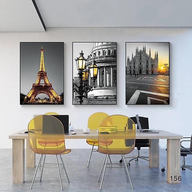 Bộ tranh canvas treo tường Paris