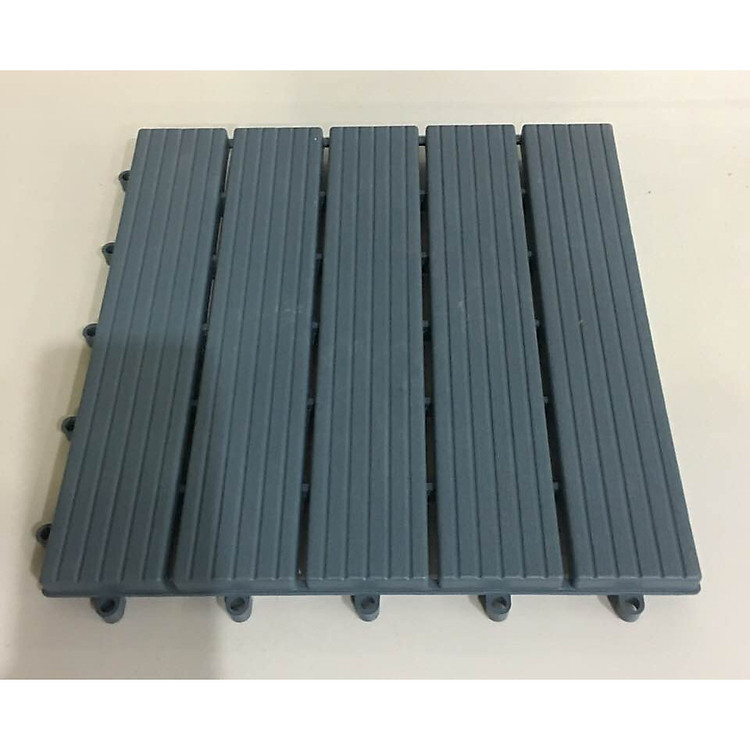 10 tấm ván lót sàn vỉ nhựa 5 nan - màu xanh đậm