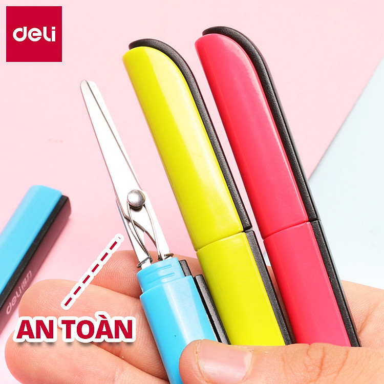 Kéo Tiện Lợi Deli (1 chiếc) - Xanh lá - Ảnh 2