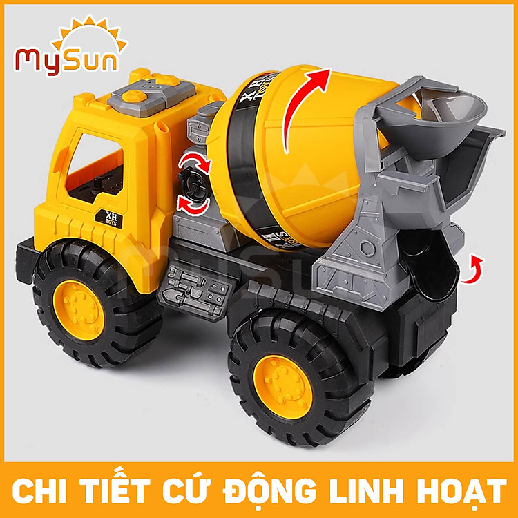 Bộ xe công trình đồ chơi cho bé Chính hãng Tiết kiệm - Hình ảnh 4