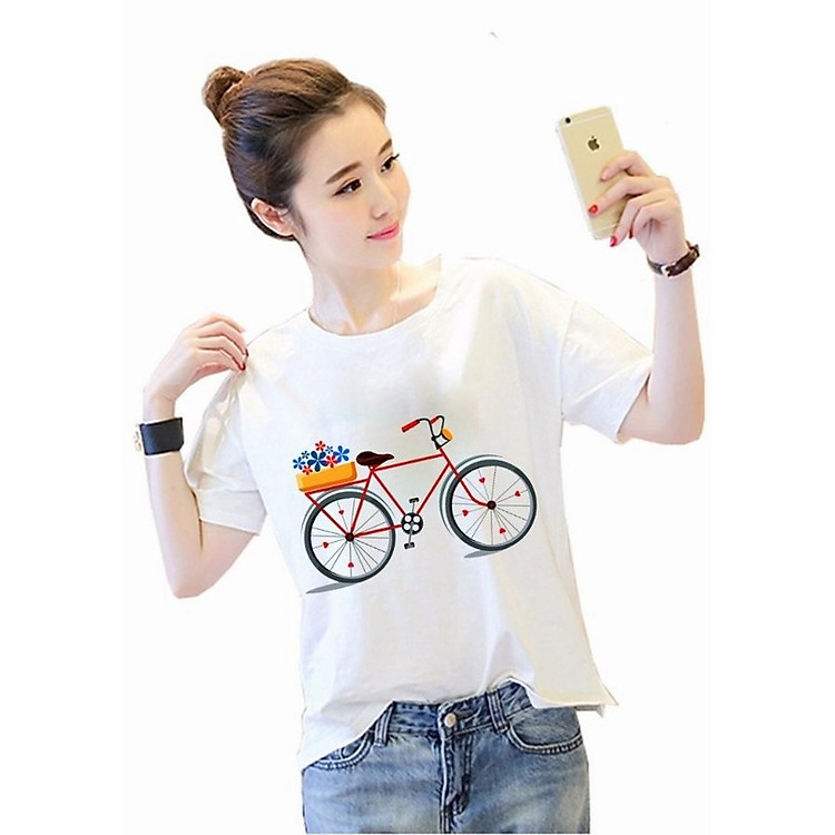 Áo Thun Nữ Hạnh Phúc - Xe Đạp