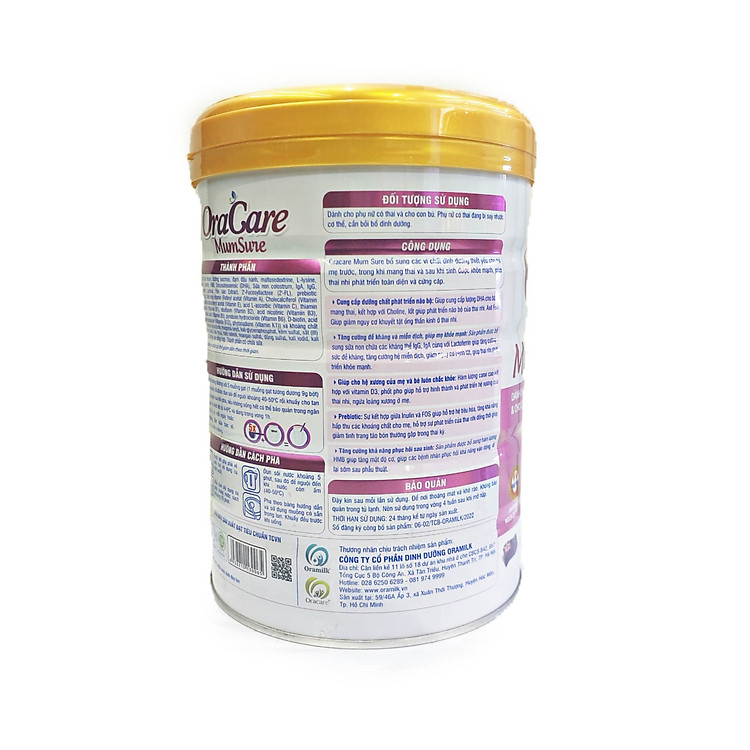 Mua Combo 3 lon Sữa OraCare Mum Sure 400g Đảm bảo Ưu đãi - Hình ảnh 2