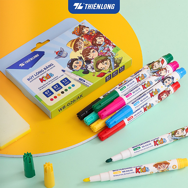 Hộp 7 Bút lông bảng Thiên Long WB-026/AK - Ảnh 2