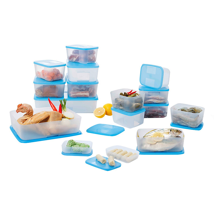 Bộ 16 Hộp Bảo Quản Thực Phẩm Ngăn Đông Tupperware Freezermate