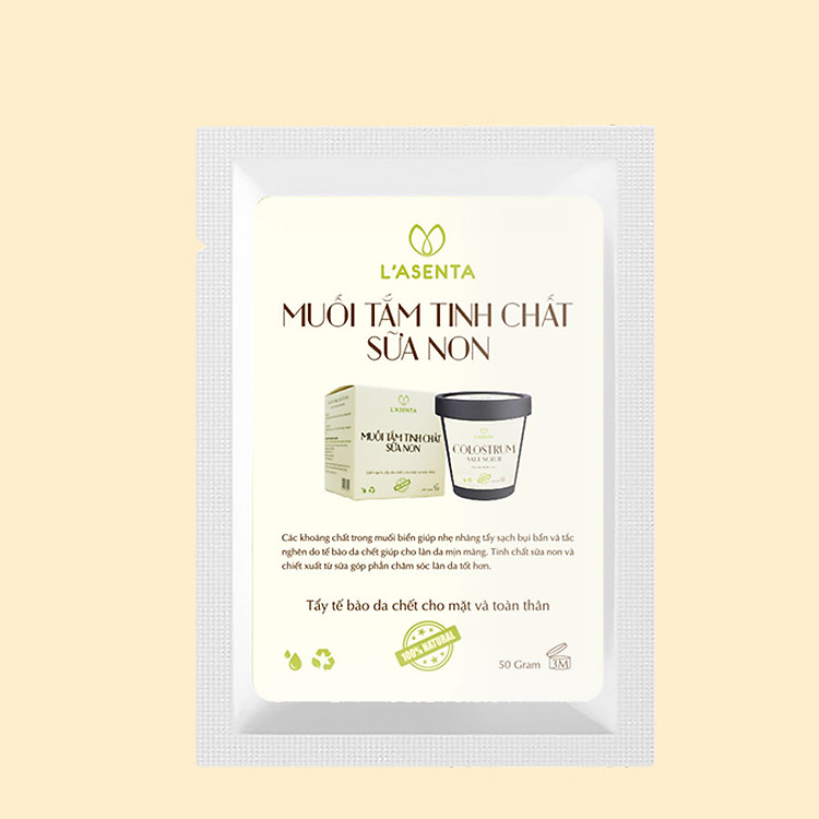 Muối Tắm Tinh Chất Sữa Non L’asenta Gói 50gr