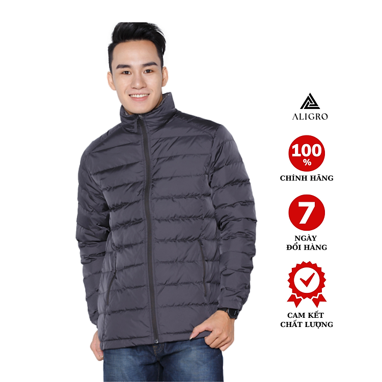 Áo khoác lông vũ xám đậm ALGALV.3
