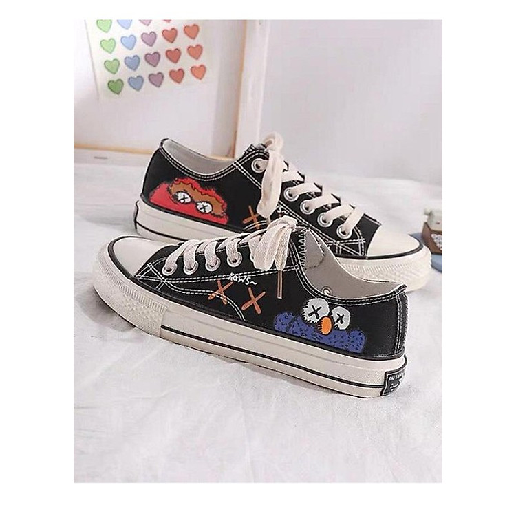 Giày sneaker nữ ngộ nghĩnh, chất liệu vải mềm mại, êm chân