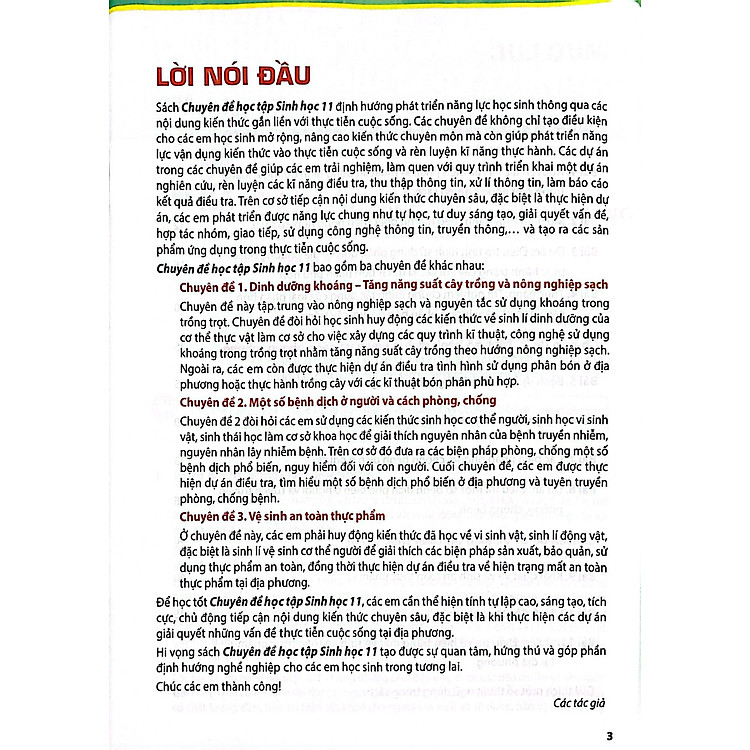 Giáo Khoa Chuyên Đề Học Tập Sinh Học 11 (Kết Nối) - Ảnh 7