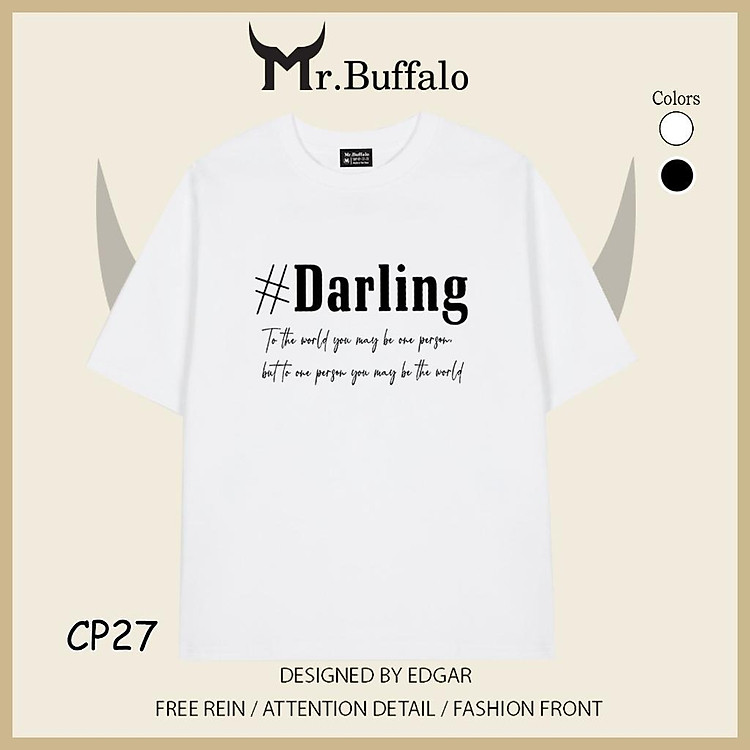 Áo đôi tay lỡ unisex DALING - BAE CP27-CP28 Mr.Buffalo