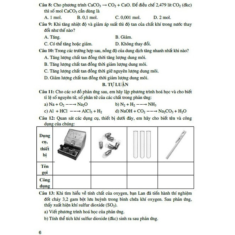 Tuyển Tập Đề Kiểm Tra Định Kì Khoa Học Tự Nhiên Lớp 8 - Ảnh 6