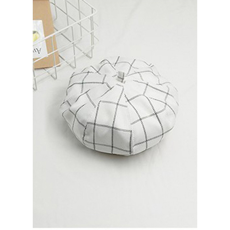 Nón nồi Beret sọc caro Hàn Quốc BERI-029-034