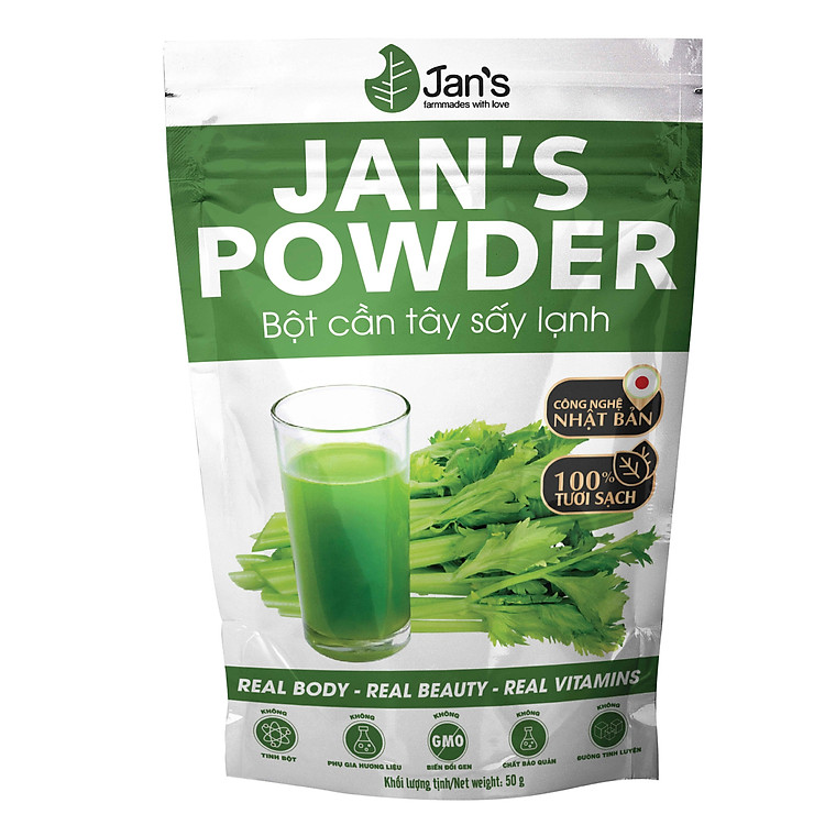 Bột cần tây sấy lạnh Jan's - Túi 50 gr