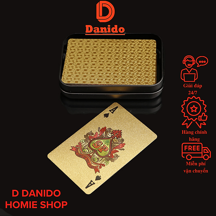 Bộ bài Poker PVC mạ vàng 24k Chính hãng Tiết kiệm - Hình ảnh 3