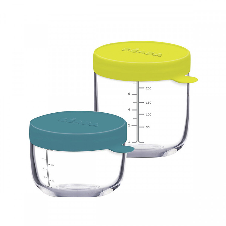 Bộ 2 hũ thủy tinh Pháp chịu nhiệt Béaba 1 hũ 150ml -1 hũ 250ml