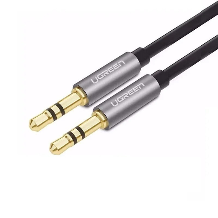 Cáp âm thanh 2 đầu 3.5mm dương dây tròn TPE cao cấp Ugreen 119DT10737AV 5M màu Đen hàng chính hãng